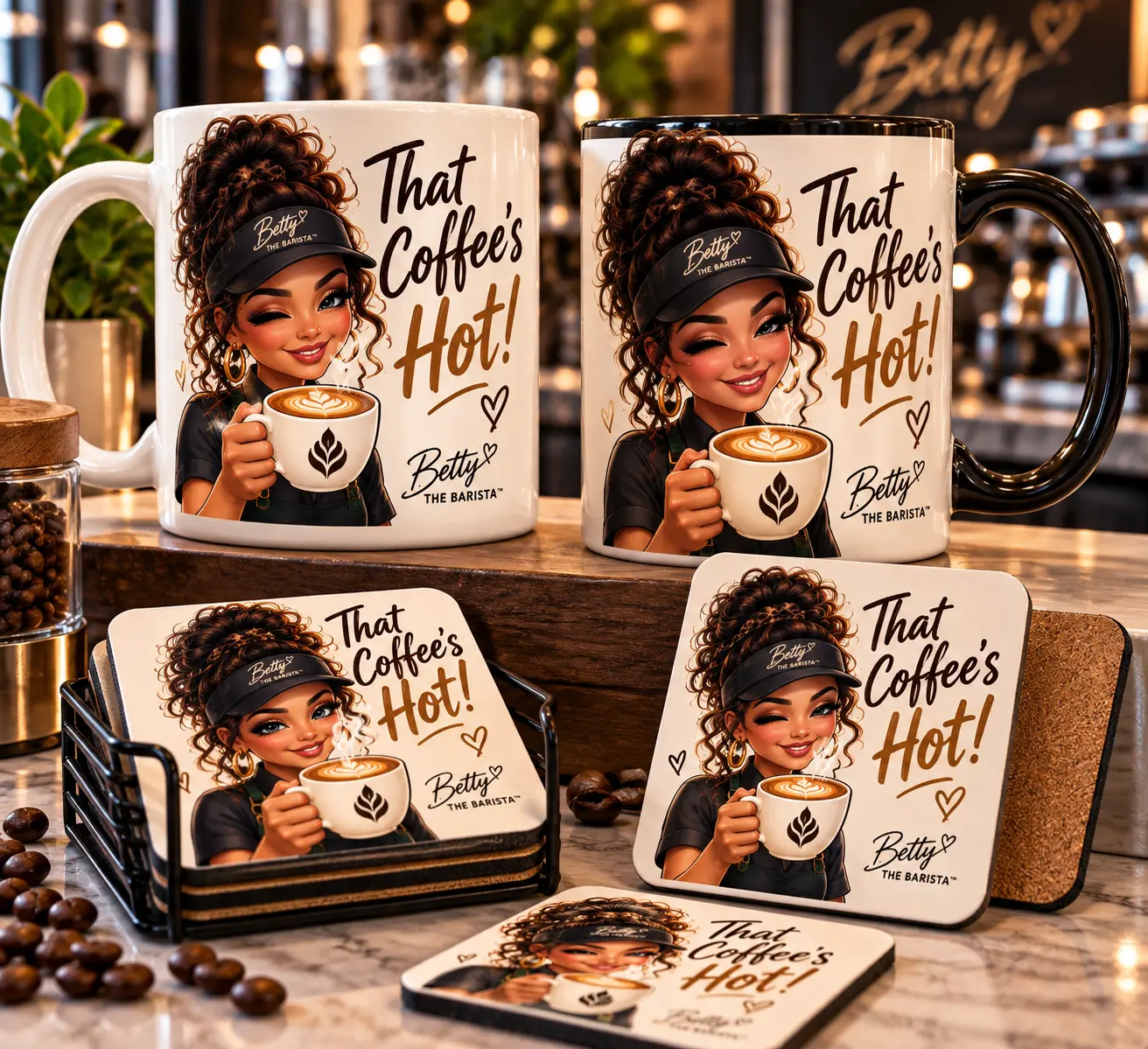 That Coffee's Hot! Cream Set